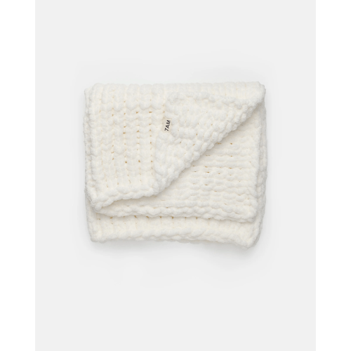 Hand-Knit Chenille Throw