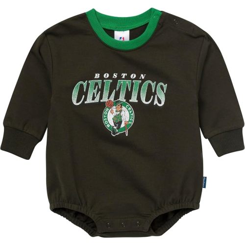 Gerber Unisex Baby NBA Team Sweatshirt Bubble Romper, Boston Celtics, 3-6 Months
