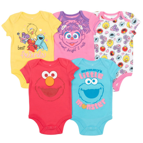 Sesame Street 5 Pack Bodysuits
