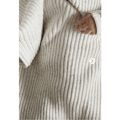 Buy Organic Vanilla Speckles Ribbed Blanket for Your Baby – Bundl Australia