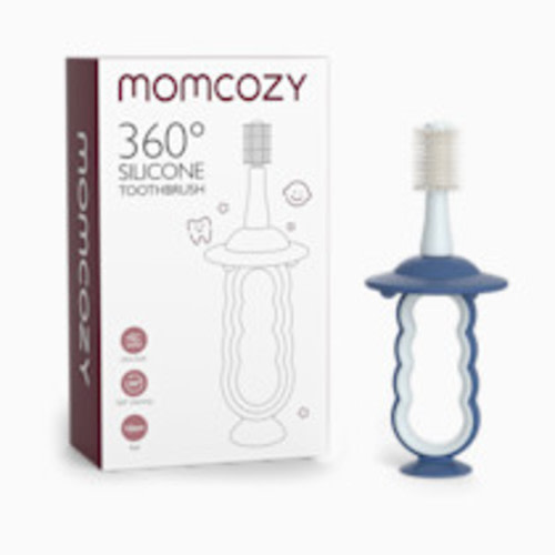 Momcozy Momcozy 360 Silicone Baby Toothbrush, Toddler Toothbrush - Blue