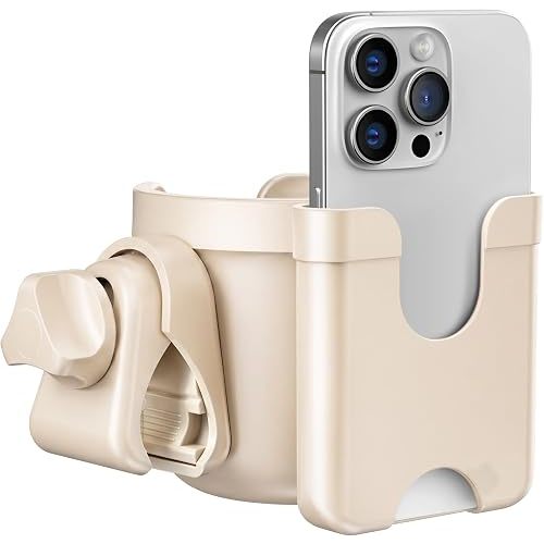 Cup Holder for Walker: Stroller Cup Holder Attachment with Phone Holder