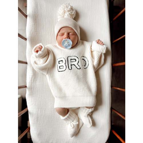 Bro Knit Sweater, Ivory
