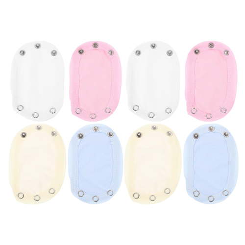 8pcs Baby Bodysuit Extenders Long Snap Extensions for Jumpsuits Double Layer Snap Button Extenders for Infants
