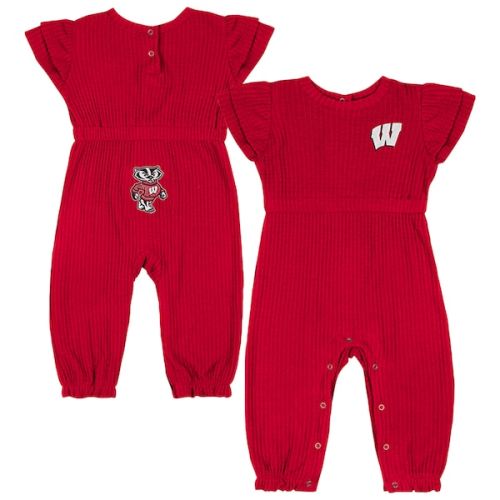 Wisconsin Badgers Colosseum Infant Beautopia Waffle Knit Romper - Red