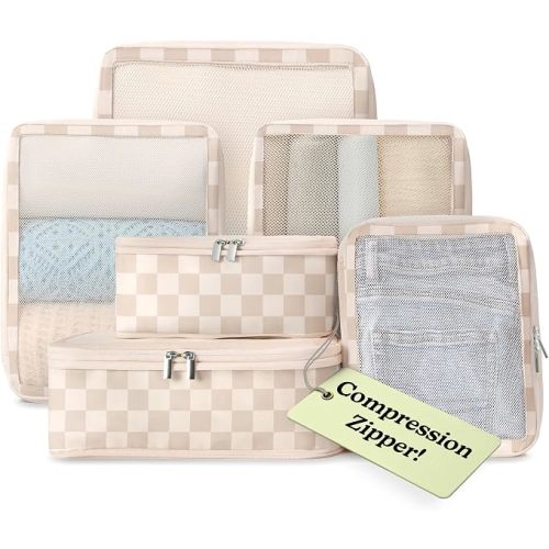 Vandel Space-Saving Compression Packing Cubes for Women 6-Pack Compressible