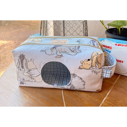 Winnie the Pooh theme zipper wipe pouch