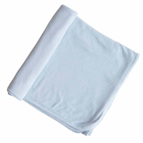 Ice Blue Bamboo Waffle Oversized Swaddle Blanket