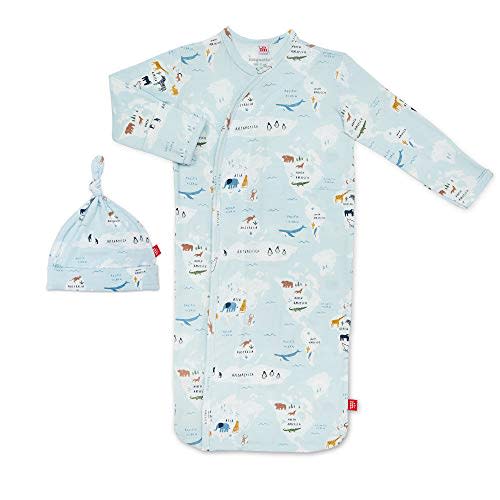 Magnetic Me Modal Newborn Sleeper Gown & Hat Set | Silky Soft Modal Fabric Sleep Sack