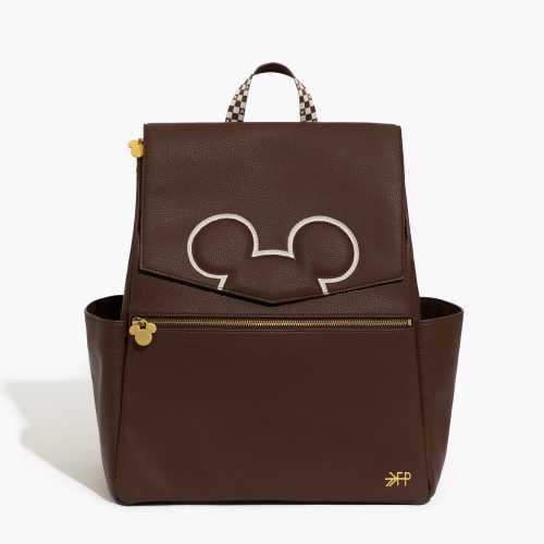 Disney Mocha Mickey Mouse Classic Diaper Bag II | Vegan Leather Diaper Bag Backpack – Freshly Picked