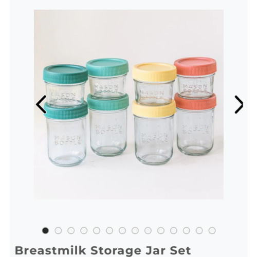 Breastmilk Storage Jar Set – Mason Bottle