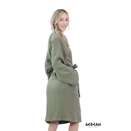 MUSLIN BATHROBE Organic Turkish 100% Cotton Wrap Unisex - Etsy