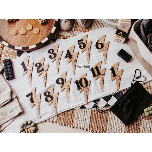 Rad Little Dude Lightning Bolt Milestones Photo Props