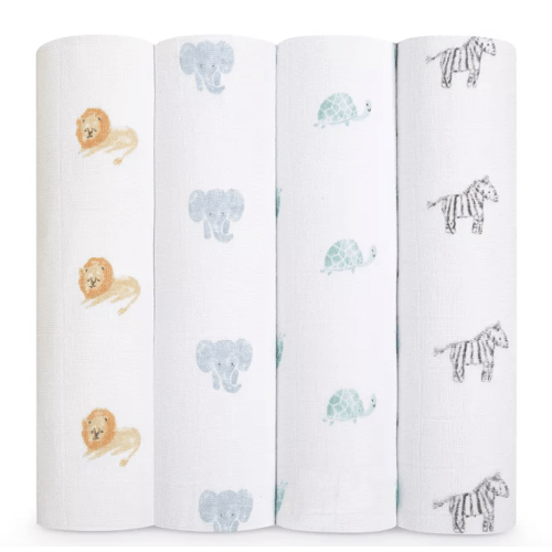 4 Pk. Printed Classic Swaddles