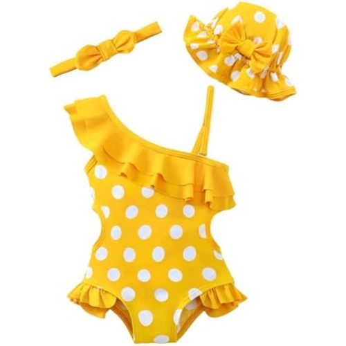 Renotemy Toddler Baby Girl Swimsuit Infant One-Piece Bathing Suit 3M-3T
