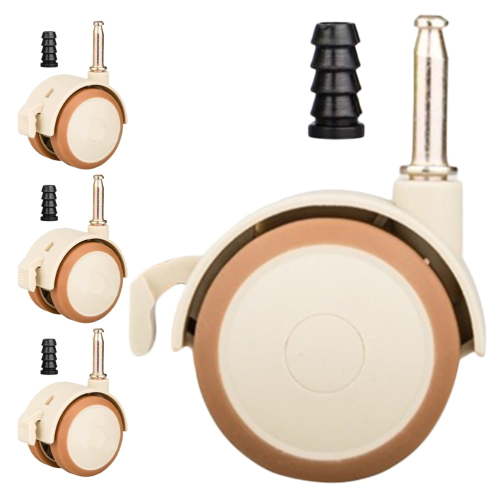 4pcs Swivel Crib Casters Wheels Silent Furniture Casters Baby Cot Wheel Accessories Chair Rubber Wheel For Cabinet Bookcase Computer Desk