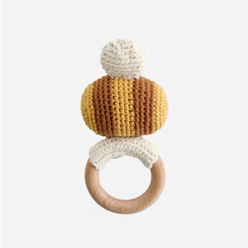 Bee Crocheted Rattle Teether