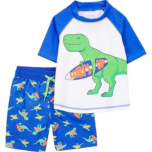 Simple Joys by Carter's Baby-Boys Swimsuit Trunk and Rashguard Set