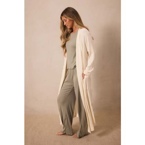 Preorder | Cream Pointelle Robe