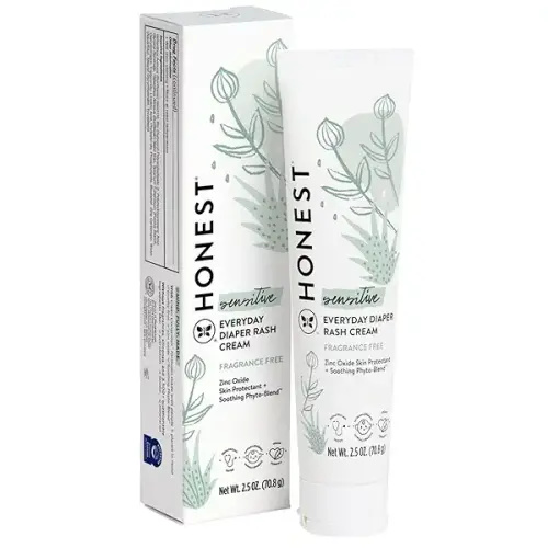 The Honest Company Hypoallergenic Diaper Rash Cream, Moisturizing, Calming Zinc Oxide Ointment, NEA Recognized Cruelty-Free, 2.5 oz | Grocery Pickup & Delivery | Whole Foods Market