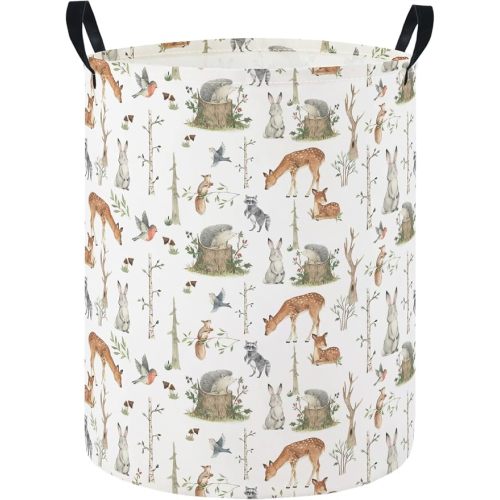 Baby Laundry Hamper Basket Baby Hamper for Nursery Boy and Girl Cute Storage Bin Organizer Boho Room Decor(Castle Dinosaur)