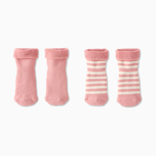 2-pk Baby Socks - Blush Pink