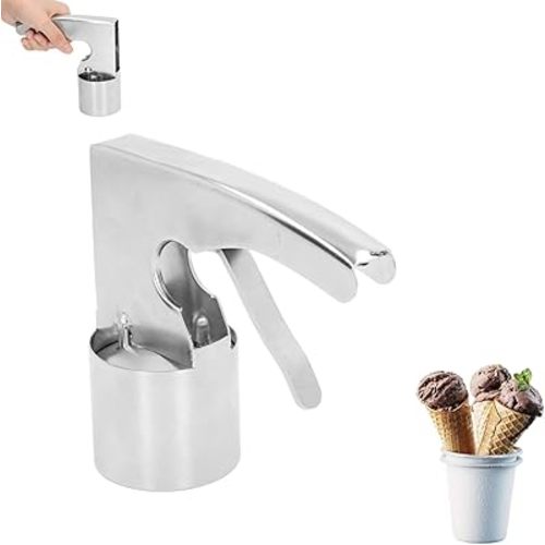 Thrifty Ice Cream Scoop, Easy Release Trigger Cylinder Old Fashioned Ice Cream Scooper Classic Cylindrical Ice Cream Scoop with Trigger for Cream Mashed Potato