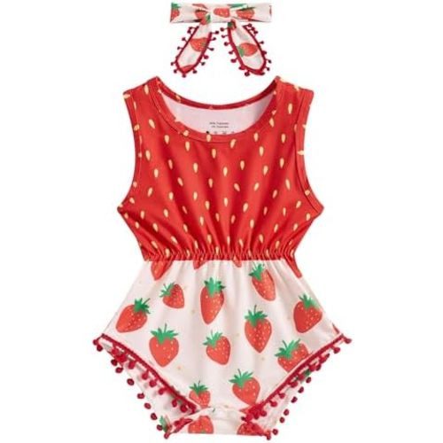 Ahegao 0-24 Months Baby Floral Romper Toddlers Outfits Infant Playsuits + Headband Jumpsuit
