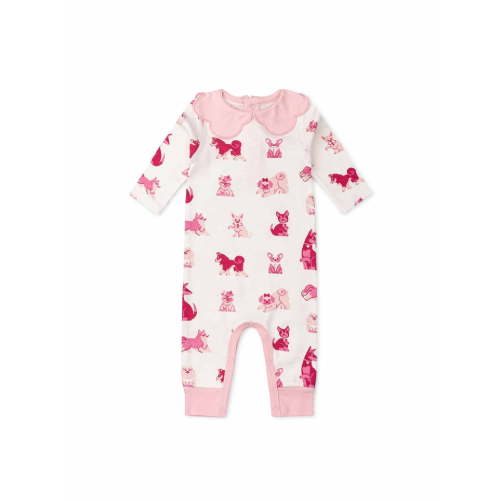 Paris Hilton x Monica + Andy Organic Cotton Baby Scallop Collar Romper, Sizes 0/3 Months-24 Months