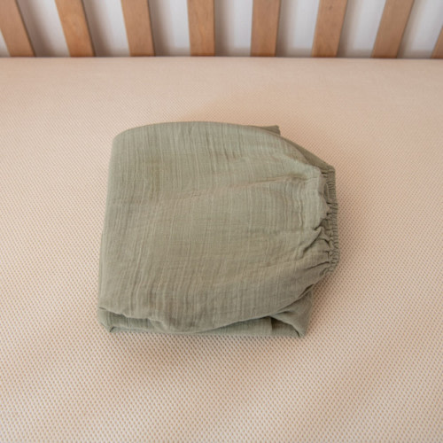 Organic Breathable Muslin Crib Sheets - Forest Canopy