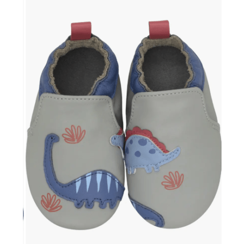 Robeez Dino Pals Leather Crib Shoes
