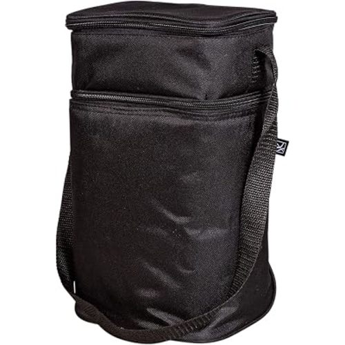J.L. Childress Six Bottle Breast Milk Cooler Travel Bag - Insulated Baby Bottle Storage Bag, Portable Organizer Pack for Breast Milk, Use for Daycare or On the Go - Black Stripe