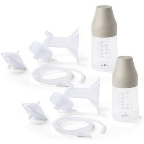 Spectra Baby Premium Breast Pump Accessory Kit with Bottles, 24mm, 2 Pack