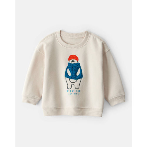 Baby Boy DayDream Fleece Bear Pullover Sweatshirt - Cream - Carter's | Carter's