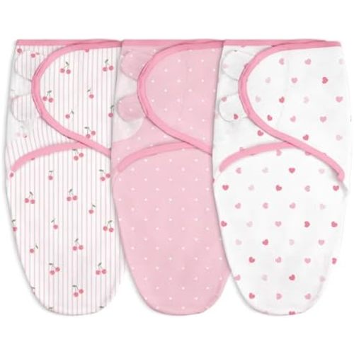 Baby Swaddle Blanket, 0-3 Months, Cotton Arm-in Sleep Sack, Wearable Blankets Wrap for Newborn Infant