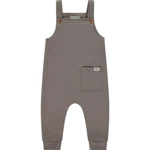 Baby Boy Cuffed Bottom Overalls, Elephant Grey - Babyface | Maisonette