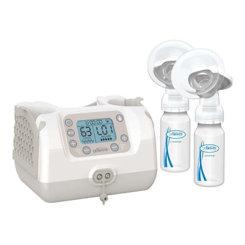 Dr. Brown's Customflow Double Electric Quiet Breast Pump with SoftShape Silicone Shields, Two 4 oz bottles - Walmart.ca