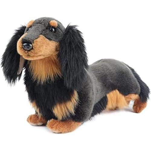 MY DOG Mini - Dachshund Longhair - Premium Dog Stuffed Animal - Lifelike & Realistic