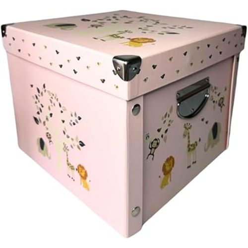 GroWings | Baby Keepsake Box, Baby Memory Box | Large Blue Keepsake Gifts Box for Newborn Baby Boy or Baby Girl | Strong, Durable & Collapsible Memory Storage Box