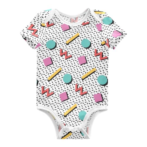 JHKKU Unisex Baby Bodysuit Boy Girl Clothes Soft Cotton Newborn Infant Outfit Shrot Sleeve Romper 0-24 Months