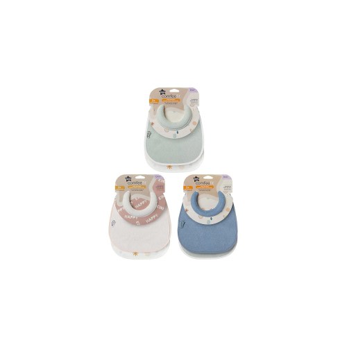 Tommee Tippee Comfee Fit Milk Feeding Bibs 2 Pack - Assorted