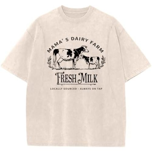 Zipper Nursing Friendly Tops for Women Breastfeeding Maternity Shirts Cotton Oversized Graphic Acid Wash Funny Tees