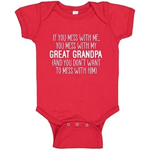 Don't Mess with My Great Grandpa Baby Bodysuit One Piece or Toddler T-Shirt Funny Great Grandfather Gift