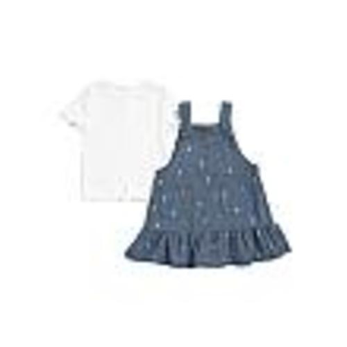 Infant Girls 2pc Ribbed Tee And Tulip Woven Jumper Set | Kids & Baby | TJ Maxx