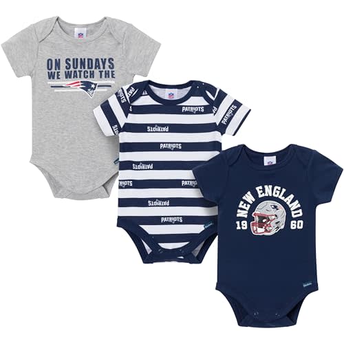 Gerber NFL baby-boys Nfl 3-pack Onesie Bodysuit