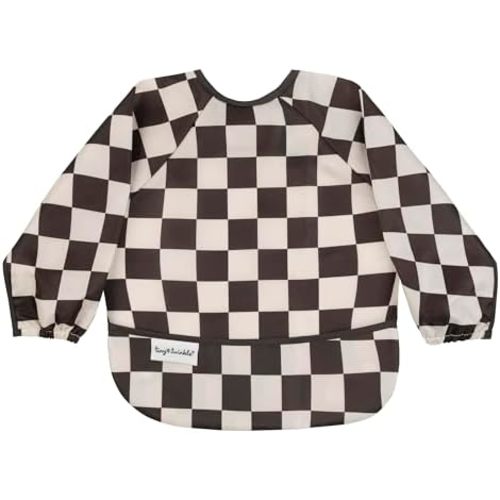 Tiny Twinkle Mess Proof Baby Bib, Long Sleeve Bib Outfit, Waterproof Bibs for Toddlers, Machine Washable, Tug Proof