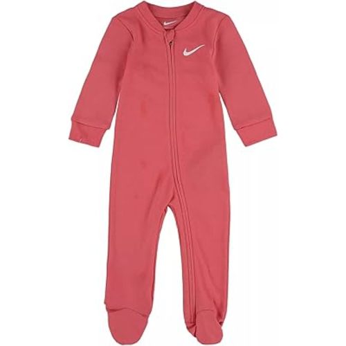 Nike Baby Boy Shwoosh Footed Coverall (P(56J225-A0Y)/W, 6 Months)