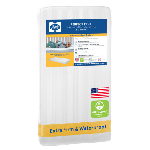 Sealy Baby Premium Firm Hypoallergenic Baby Crib Mattress & Toddler Bed Mattress, Waterproof Baby Mattress, 150 Coils, Air Quality Certified, 52"x28" & Reviews | Wayfair