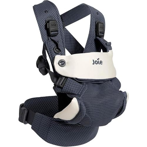 Joie Savvy Lite Air 3-in-1 Baby Carrier – Lightweight, Ergonomic Baby Carrier with 3 Carry Positions, Breathable Fabric, Padded Straps, and Lumbar Support (Indigo)