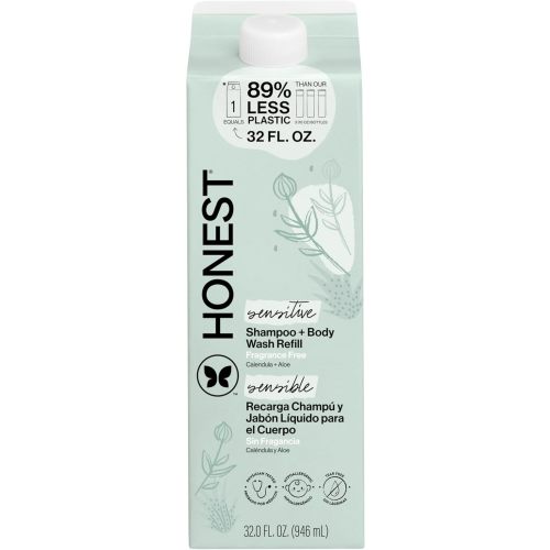 The Honest Company 2-in-1 Cleansing Shampoo + Body Wash, Gentle Enough for Baby, Dermatologist Tested, Tear-Free, Hypoallergenic, Fragrance-Free